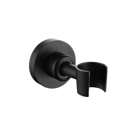 Shower Head Holder Black 304 Stainless Steel Shower Head Bracket Universal Handheld Shower Holder 360° Adjustable Shower Bracket with Installation Screws