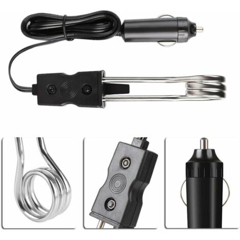 car cigarette lighter water heater Fdit Portable Electric Kettle Road Trip Travel DC12V/24V Heated Tea Coffee Kettle Auto Shut Off (1000ml (Kettle) (12V) ensuring safe and clean of water Rauwseul Portable Car Kettle Boiler