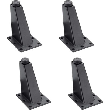 4Pcs Black，Adjustable Aluminum Alloy Furniture Legs - Sofa Table