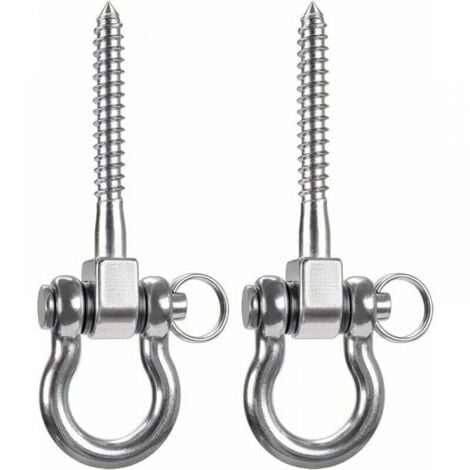 2PCS 304 Stainless Steel Heavy Duty Ceiling Hooks, Swing Hooks