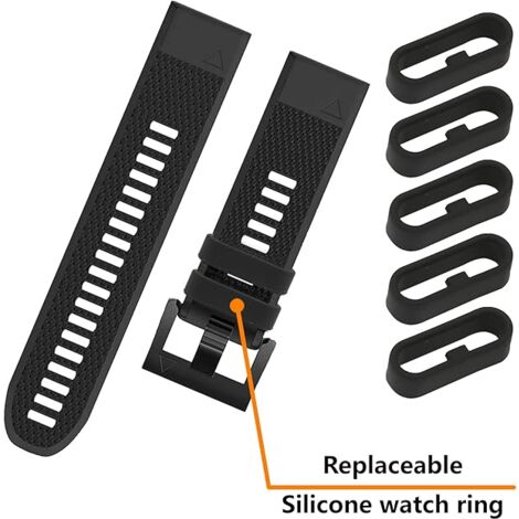 6pcs Garmin Watch Rings Smart Watch Silicone Band Loops, Rubber Band ...