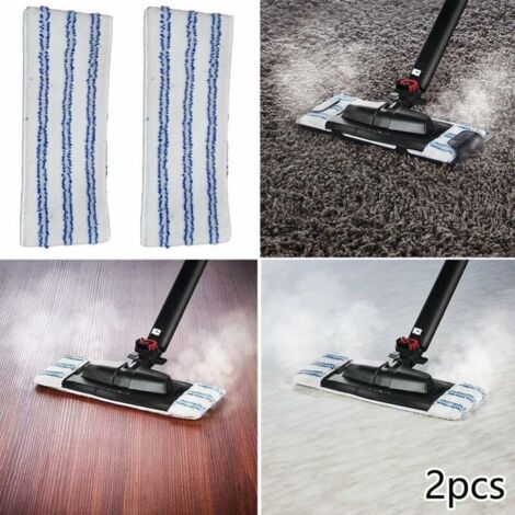 Pack of 2 microfiber mops for Polti Vaporetto Kit Vaporflexi Brush Eco Pro 3.0 Bluedeer