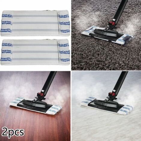 Pack of 2 microfiber mops for Polti Vaporetto Kit Vaporflexi Brush Eco Pro 3.0 Bluedeer