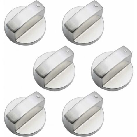 6 Pieces Universal Metal Control Knobs Gas Stove Knob 6mm universal control knobs stove knob for gas stove cooker oven hob