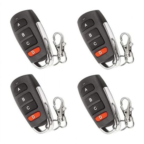 4Pcs Universal Garage Door Remote Control Duplicator, Gate Remote Control, Remote Control Key Fob, Replacement Garage Door