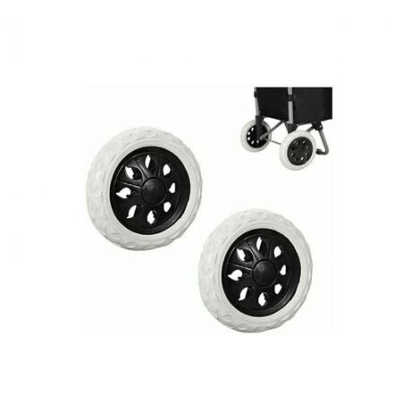 2 Pack Replacement Rubber Shopping Cart Wheels, Plastic Trolley Wheels with Foam, Black Hot Design Trolley Wheel, for Shopping Carts, Trolleys (1/5)