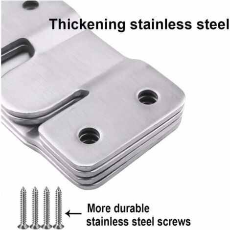 6 Pairs [12 Pack] Concealed Mounting Bracket Embedded Interlocking ...