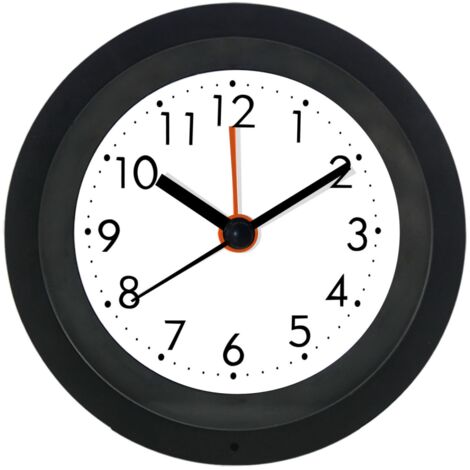 1pc Black Quartz Alarm Clock White Wake Up Hours 1 Silent Clock Mechanism (1/3)