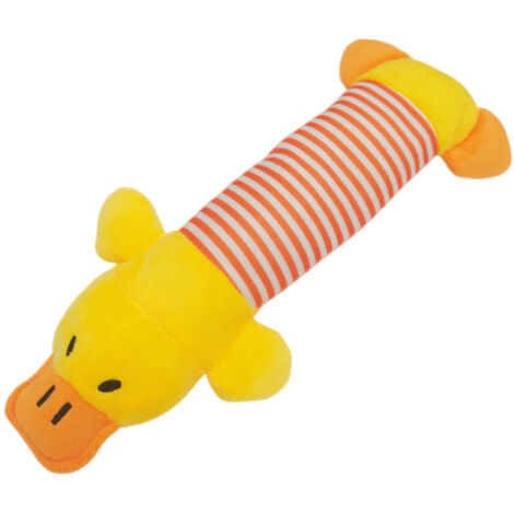 Dog Toy Squeaky Dog Toys Animal Shape Pet Puppy Chew Toy Squeaky Sound Plush Gift Yellow Duck