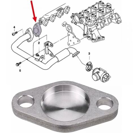 EGR Valve Blanking Plate Kit - Stainless Steel Block Plate & Gasket For BMW E53 E38 E39 E46 X5 Diesel Engines