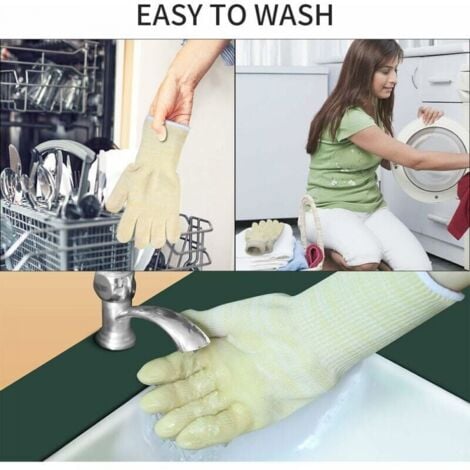 1 Pair Barbecue Gloves Heat Resistant Glove Universal Size Grill - Kitchen Gloves Resists up to 500°C Oven Gloves for BBQ, Grilling, Baking, Fireplace, Welding Gloves