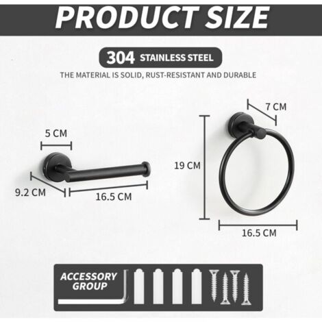 HouseAid Towel Ring And Toilet Paper Holder Set 2 Pieces - View #8