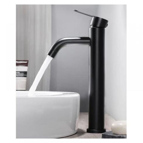 Bathroom Faucets - Bathroom Faucets - Cold Water Only, Black, Stainless Steel Tall 304 Basin Faucet