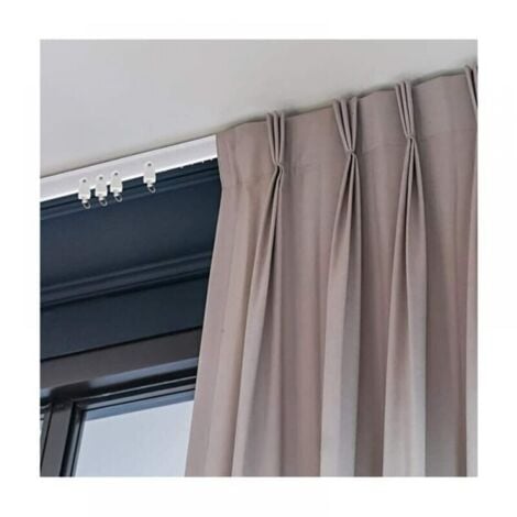 Curtain Rod, Flexible Ceiling Curtain Track for Bay Window, Approx 3m, Bendable Curved Heavy Duty Plastic Wall Bracket for Room Divider