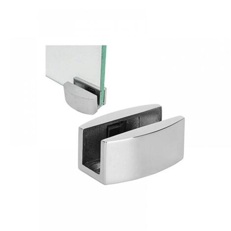 2pcs Sliding Glass Door Guides, Stainless Steel Door Floor Roller Guides Swing Stopper, Suitable for 10-12mm Thickness Glass Doors