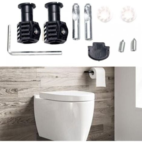 Toilet Tank Bolts, Black Zinc Plated Fixing Bolt Kit for Wall Hung Toilets for Toilets