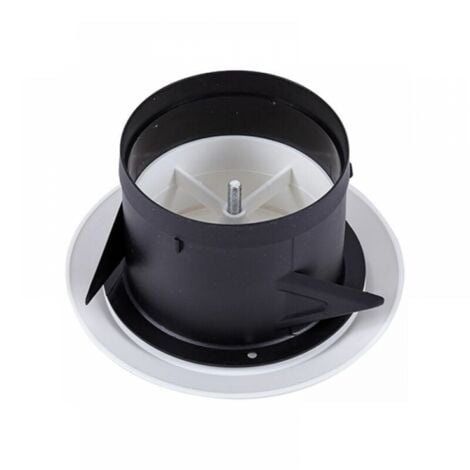 Air extraction and insufflation vent Ø120, SL.GT 3 articulated claws - Adjustable round plastic ventilation grille - Ventilation by fan
