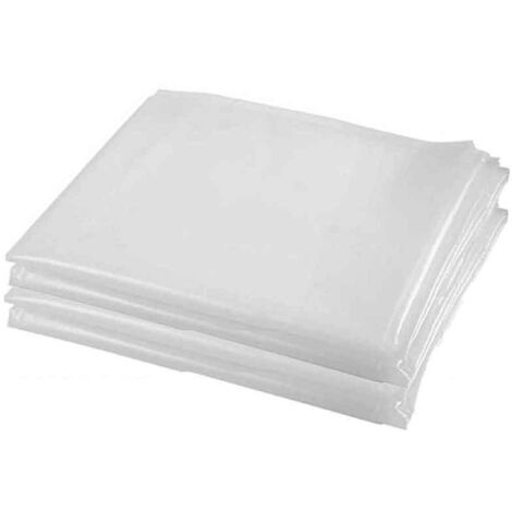 2 x 6m Heavy Duty Polyethylene Sheet, Extra Thick Clear Garden Grow Polytunnel Cover Horticultural Polyethylene Membrane for Gardening Insulation