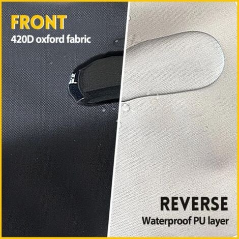 Round Fireplace Cover, Waterproof, Anti-UV 420D, for Hob and Cooking Plate, Black (Diameter 80 cm)