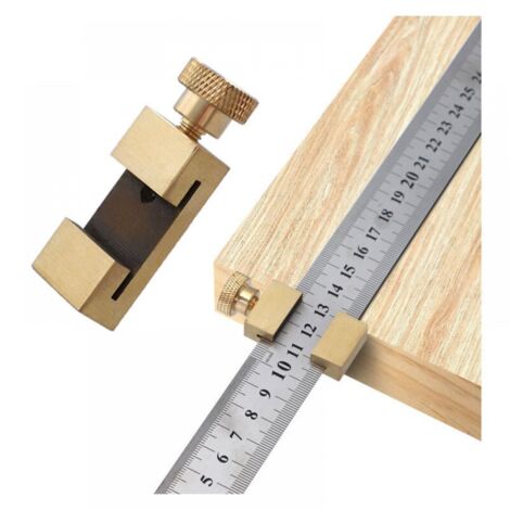 Stainless Steel Positioning Ruler, Ruler Tool Brass Steel Ruler Block ...