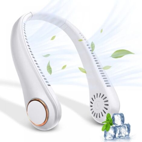Leafless Neck Fan, USB Rechargeable Portable Neck Fan, 360° Adjustable Neck Fan