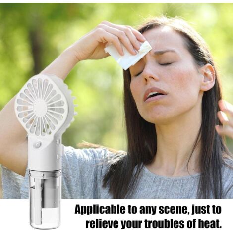 Mini Travel Mist Machine Portable Misting Fan, Mini Transparent Mist Spray Fan, USB Rechargeable ...