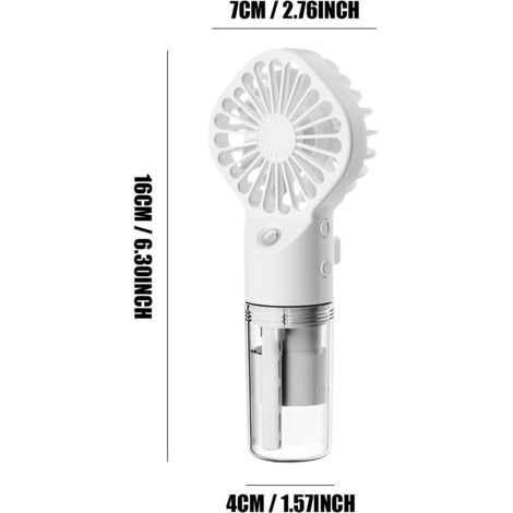 Mini Travel Mist Machine Portable Misting Fan, Mini Transparent Mist Spray Fan, USB Rechargeable ...