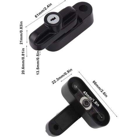 Window Security Key Screw Window Locks, Aluminum Alloy Exterior Locks, Security Latches with Keys ...
