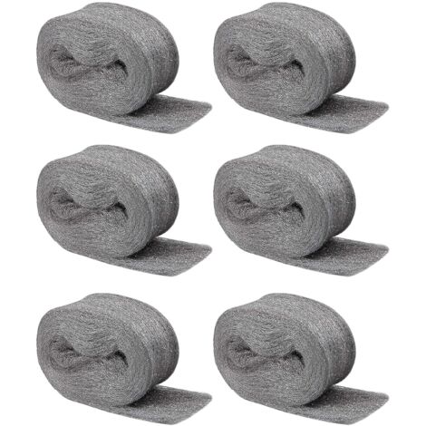 Steel Wool, 6 Rolls 0000 Anti-Mouse Steel Wire Wool, Cleaning Wire Wool, Used 0000 Steel Wool, 3M