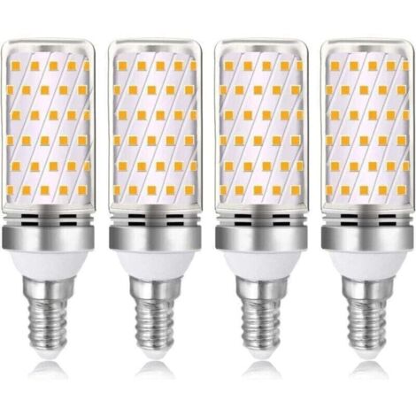 E14 16W LED bulb, warm white 3000K, 1600lm, equivalent to 100W or 120W E14 halogen bulb, AC 230V, non-dimmable, 4 pieces
