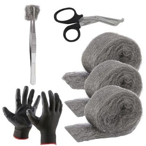 Steel Wool, 3 Rolls 0000 Anti-Mouse Steel Wire Wool, Cleaning Wire Wool, Used Steel Wool 0000