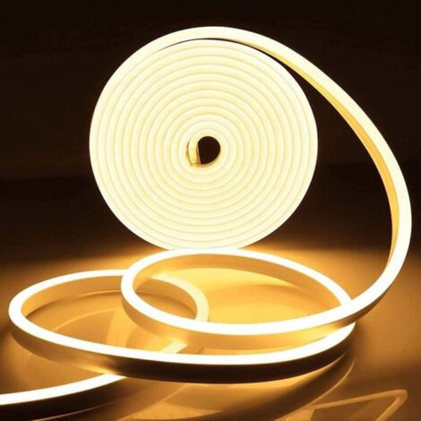 5m 12V Warm White LED Strip IP65 – Flexible, Waterproof, Cuttable – 600 LEDs for Indoor and Outdoor Lighting – Adapter Not Included