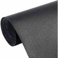 20 x 30cm Leather Repair Patch, Leather Patch, 5pcs Self-Adhesive Leather Patch, Durable Artificial Leather, Rub-Resistant, Self-Adhesive, for Car Seats, Sofas(Black)