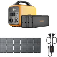 Pack Desk Nomade RUNHOOD - Station HE600 + 648 Wh + 200 W Solaire - Bureau Mobile Plug et Play