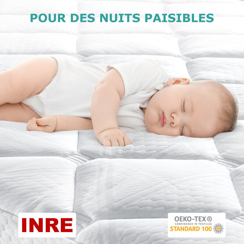 Surmatelas Moelleux 140x190 Cm, épaisseur 4 Cm - Mousse Microfibre, Respirant, Bande élastique