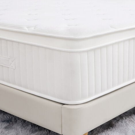 Matelas 180x200 cm INRE Très épais 30 cm Mousse mémoire de forme, Réversible Soutien Parfait, Hypoallergénique