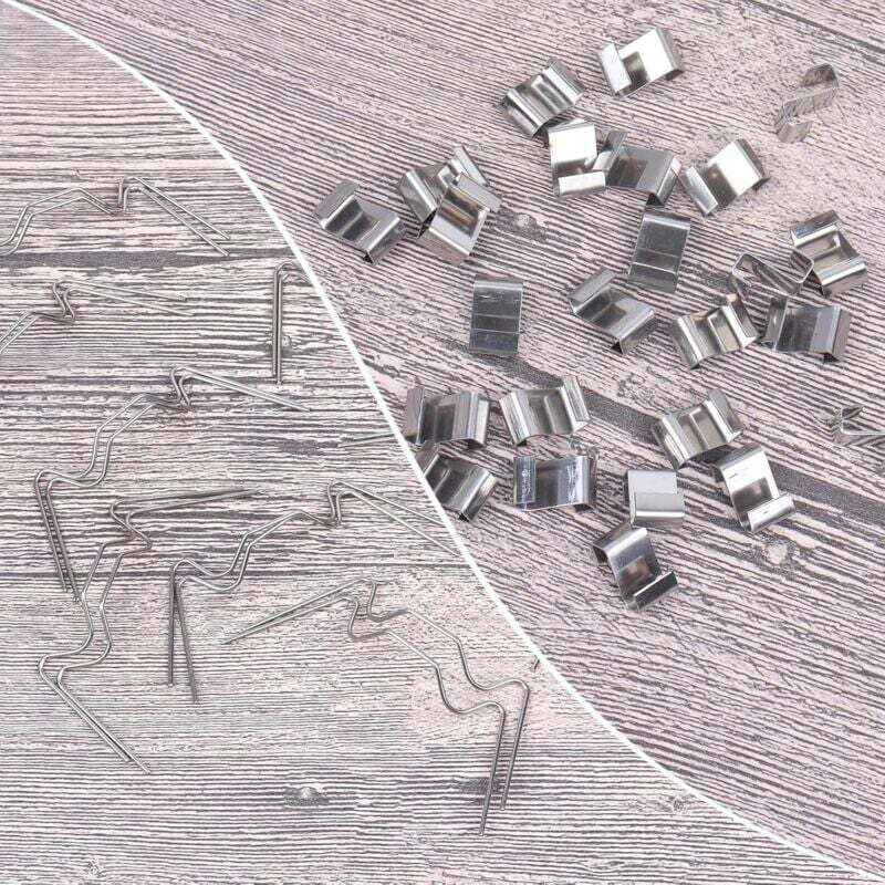 Clip Per Serra In Acciaio Inox 100 Pezzi - Fissaggio Pannelli Vetro, 80x32mm