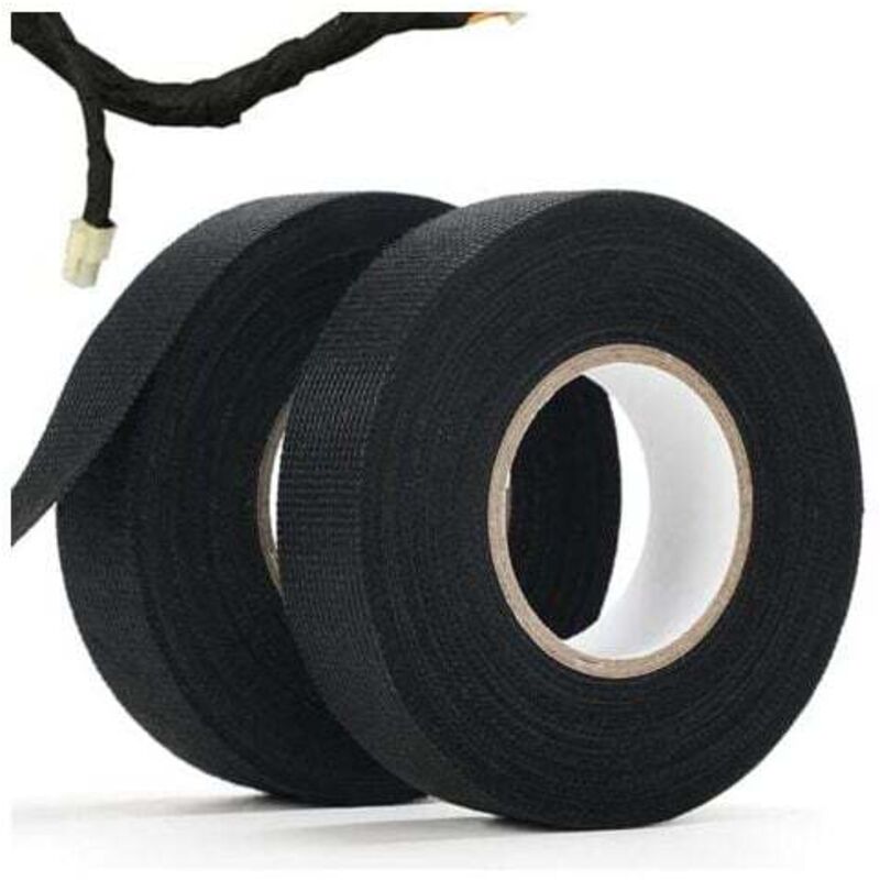 Nastro Isolante In Tessuto Poliestere - 4 Rotoli Da 19mm X 20m Impermeabile Per Cablaggio Auto E Cavi - Foto 5