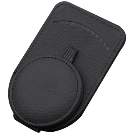 Supporto Per Occhiali Da Sole Auto RISAKOGO – 2 Pezzi, In Pelle, Con Ventosa Magnetica, Universale, Per Parasole – Colore Nero