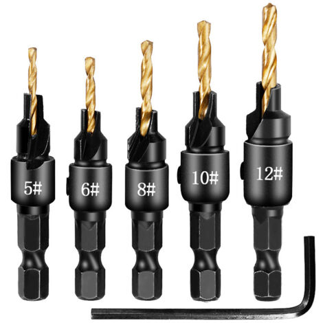 Set Di 6 Punte Coniche HSS A Gradini, Fresa Per Fori, Metriche, 4-12/20 - Foto 7