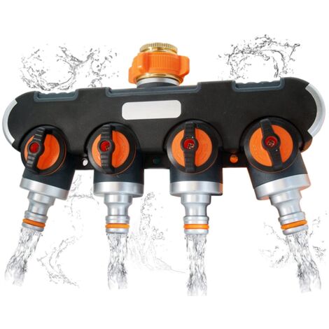 Distributore per tubi a 4 vie in ottone, adattatore per tubi, rubinetto a sfera, connettore per valvola rubinetto dell'acqua | Leroy Merlin