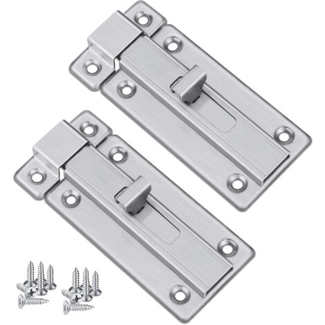 Serratura Per Porta Scorrevole A 90 Gradi, Fibbia Curva In Acciaio Inox Nera 81225621 - Foto 8