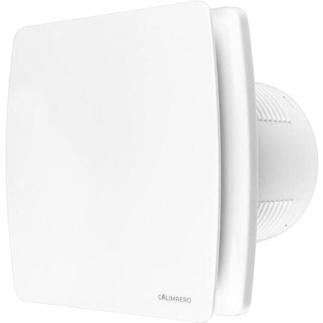 Aspiratore per bagno 100mm Timer con sensore di umidità e valvola di non ritorno 95m³ / Estrattore d'aria silenzioso / Bianco