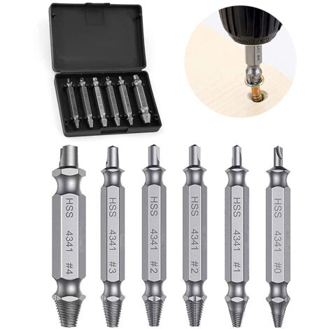 Set Di 6 Estrattori Per Viti Danneggiate - Utensili Per Rimuovere Viti Rotte O Arrugginite - Foto 6