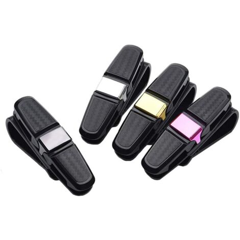 GTLM Magnetico Porta Occhiali Auto,Pelle Morbida Portaocchiali Auto per La Visiera dell'Auto,Universale Porta Occhiali da Auto Accessori Auto Interno per Auto Camion SUV Camper (Grigio