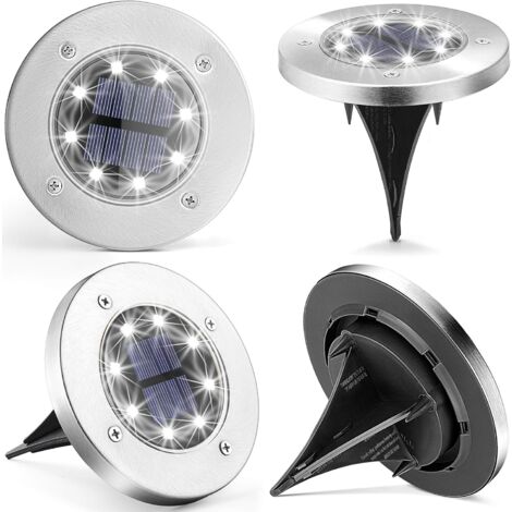 Luci Solari Da Esterno A Forma Di Fiore - 12 Pezzi, Impermeabili IP65, Con Pannello Solare, Per Giardino E Cortile - Foto 2