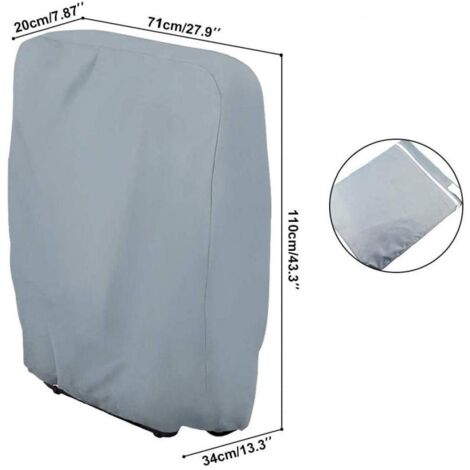 Classic Accessories Ravenna Copertura Impermeabile Per Sedia Da Giardino, 96 Cm. Protegge La Tua Poltrona Da Pioggia E Polvere. Colore: Taupe Scuro/Fungo/Espresso.