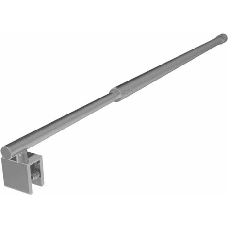 Barra Di Supporto In Vetro Per Doccia, Telescopica Regolabile 30-120 Cm, In Acciaio Inox 304, Adatta Per Vetri Da 8 A 12 Mm, Staffe In Zinco, Finitura Argento, Testa Obliqua O Piatta, Rotazione 360°