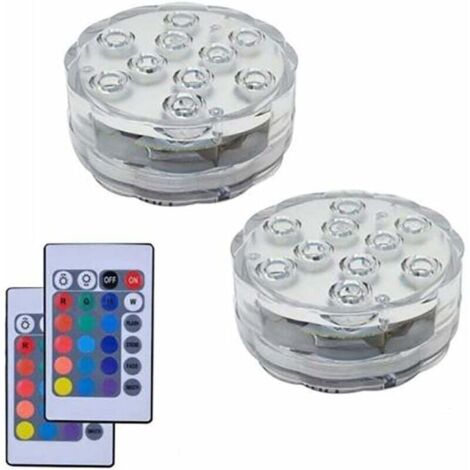 Luce Solare Galleggiante Per Piscina AUINSKY – 2 Pezzi, Telecomando RF, 8 Colori, Batteria 2000mAh, Con Contenitore Per Cloro