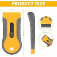 Raschietto Per Vetro A Doppio Bordo - 2 Pezzi Con 40 Lame Ricambio, Per Etichette E Vernice - Foto 6